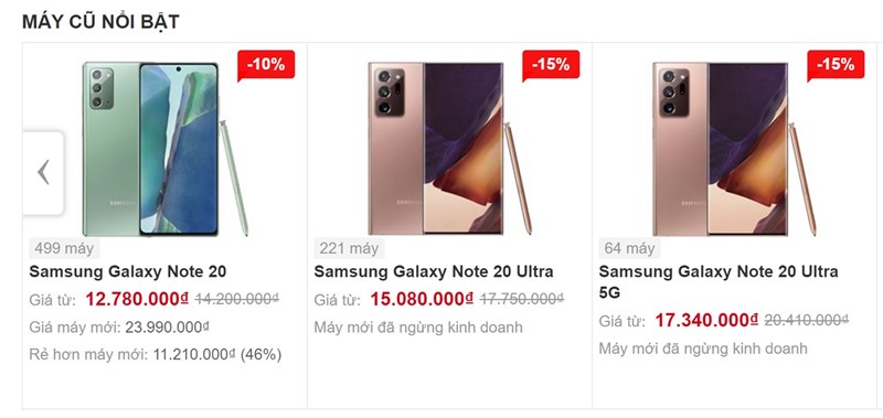 GALAXY NOTE 20 ULTRA CŨ GIÁ RẺ