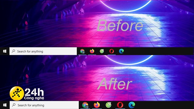 Cách tăng kích thước icon trên thanh Taskbar mà không lo bị vỡ ảnh