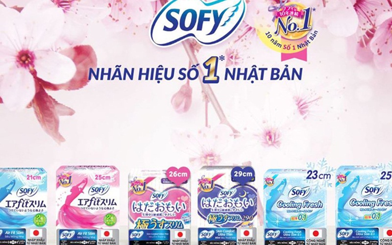 Các sản phẩm băng vệ sinh Sofy nổi bật
