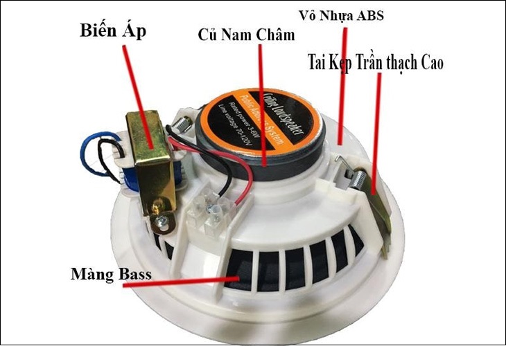 Cấu tạo loa âm trần