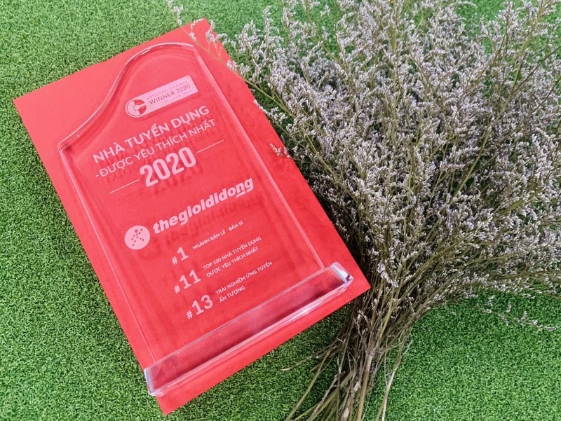 Thế Giới Di Động đã đạt TOP 1 nhà tuyển dụng được yêu thích nhất năm 2020 trong lĩnh vực Bán lẻ - Bán sỉ