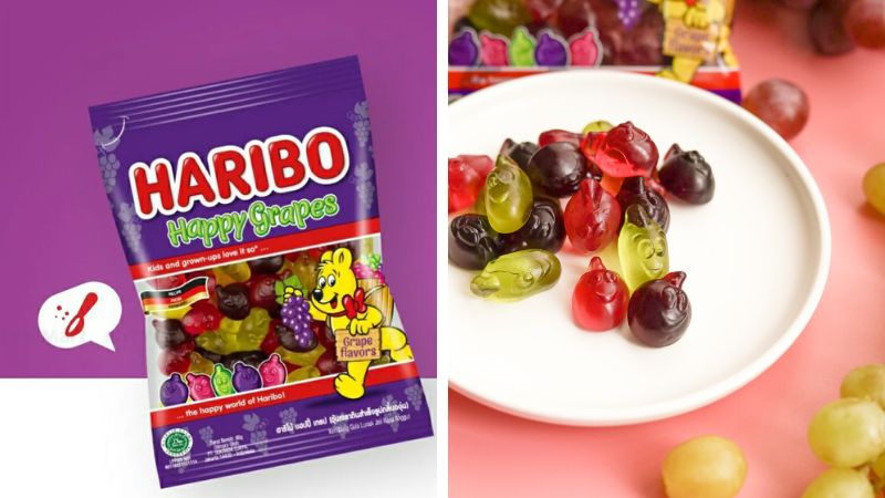 Kẹo dẻo vị trái cây Haribo Happy Grapes