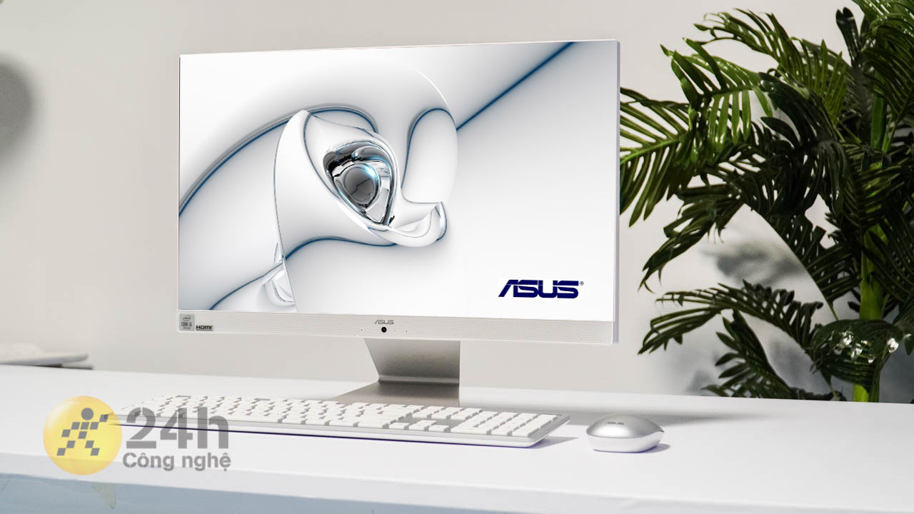 Thiết kế tổng thể của phiên bản ASUS Vivo AIO V222FAK màu trắng