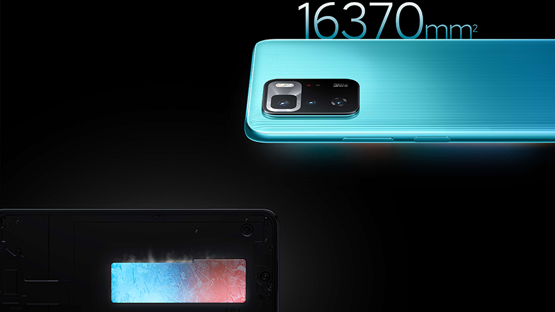 Xiaomi Redmi Note 10 Pro 5G được trang bị hệ thống tản nhiệt lớn