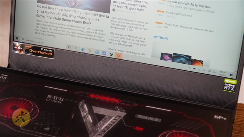 ASUS ROG Zephyrus Duo (2021) được trang bị hiệu năng mạnh mẽ.