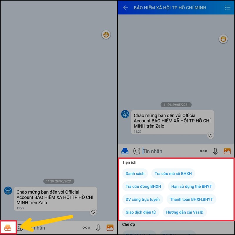 Tra cứu danh sách cấp BHXH, tra cứu mã số, đóng tiền và kiểm tra thời hạn bảo hiểm cực nhanh bằng Zalo