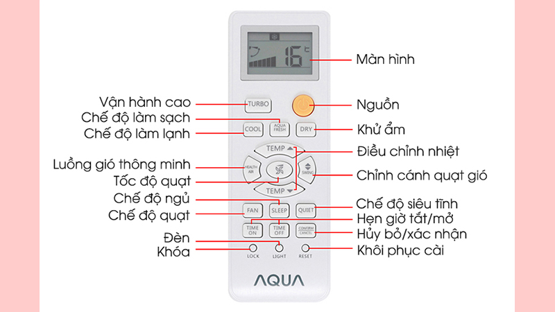 Cách hẹn giờ tắt máy lạnh Aqua