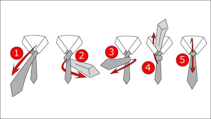 Các bước chi tiết thắt cà vạt theo kiểu Four in Hand