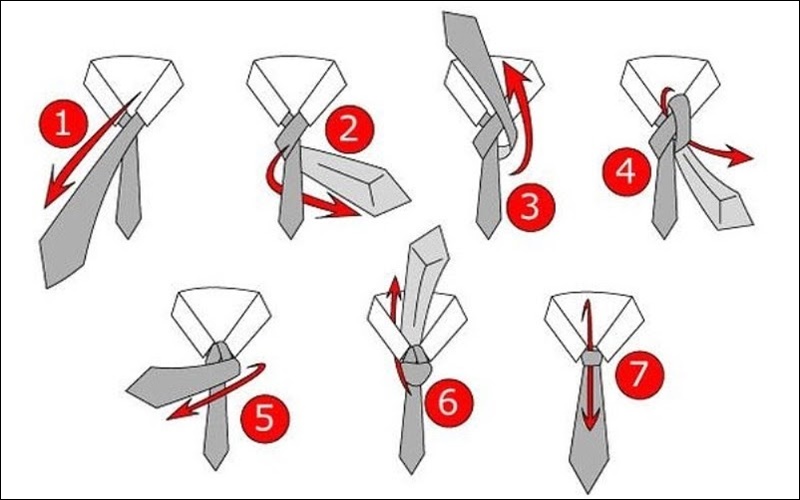 Các bước chi tiết thắt cà vạt theo kiểu Half Windsor
