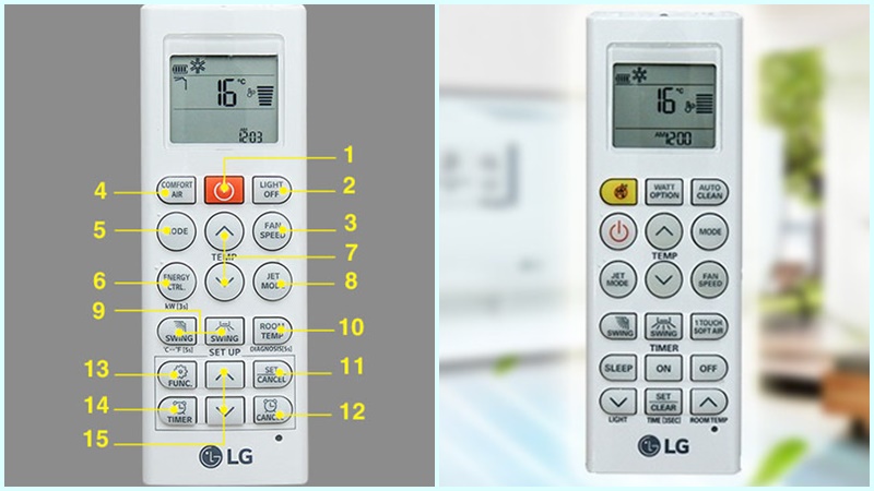 Điều khiển của điều hòa LG