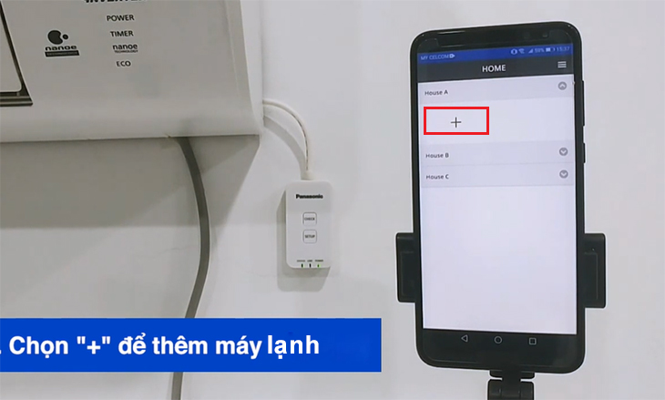 Giới thiệu tính năng wifi tiện lợi trên máy lạnh Panasonic > Kết nối ứng dụng Panasonic Comfort Cloud cho các dòng máy có thể tích hợp bộ chuyển đổi mạng của Panasonic