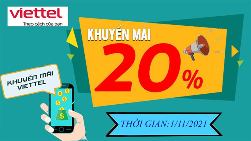 Ưu đãi xịn chỉ một hôm: Viettel khuyến mãi đến 20% giá trị thẻ cào