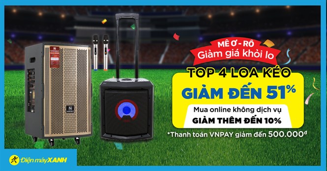Sắm ngay 4 Loa kéo giảm SỐC đến 51%, tha hồ quẩy cùng EURO