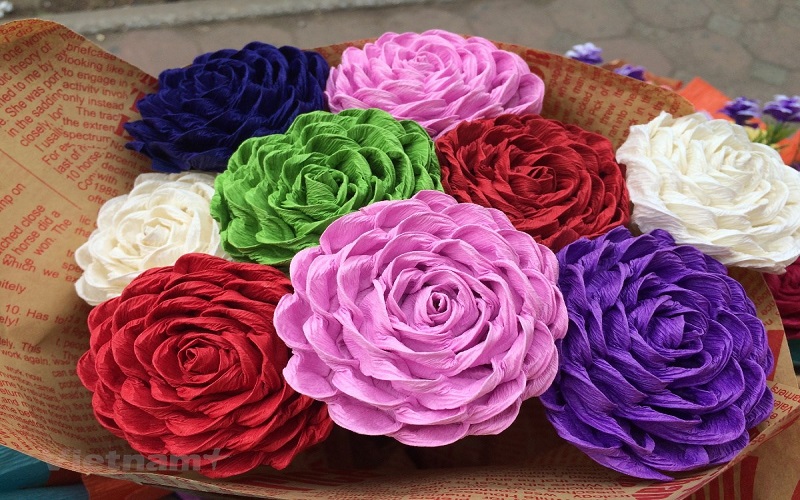 Cách làm hoa bằng giấy nhún và cách kiếm tiền từ hoa handmade