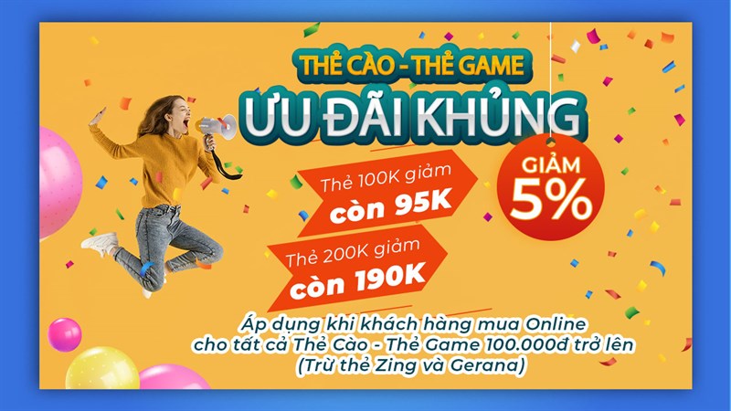 Mua thẻ cào - thẻ game chiết khấu tháng 11 hấp dẫn, bao tiết kiệm