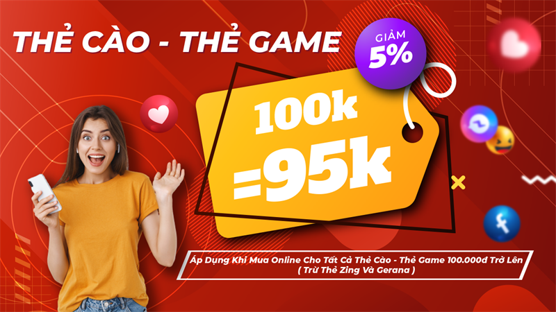 Rẻ rụng rời: Mua thẻ cào - thẻ game chiết khẩu hấp dẫn, bao tiết kiệm