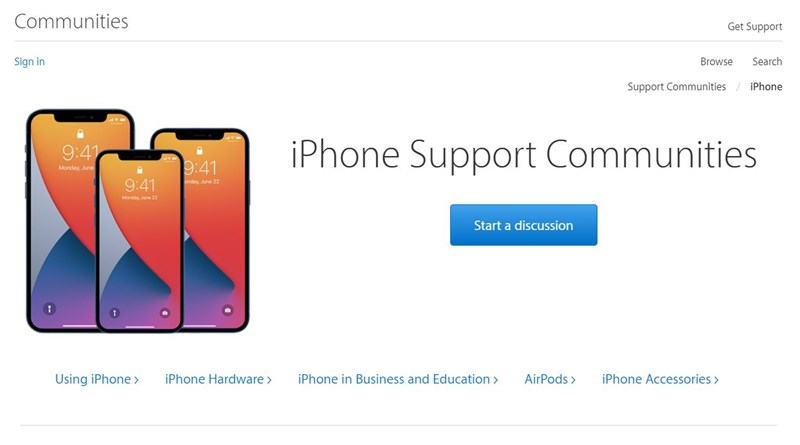 Với iPhone, bạn sẽ có thể tiếp cận được với nhiều bài viết trên chính trang website Apple, và được hỗ trợ trực tiếp bởi nhân viên Apple khi gặp sự cố
