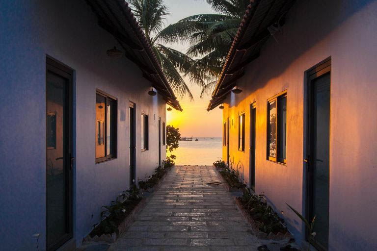 Sunset at the beautiful Turtle Homestay in Phu Quoc