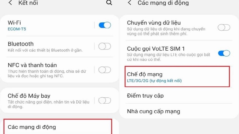 Thao tác khi vẫn chưa sử dụng được sim 4G Vietnamobile