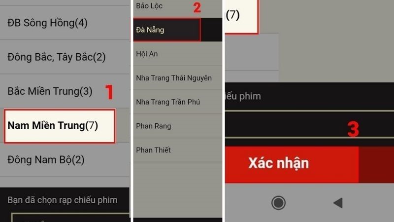 Lựa chọn cụm rạp bạn muốn đến