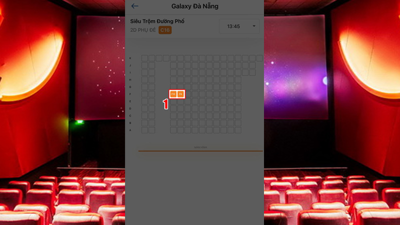 Chọn vị trí ghế mà bạn muốn mua