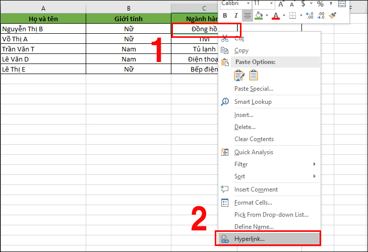 cách gắn link file word vào excel