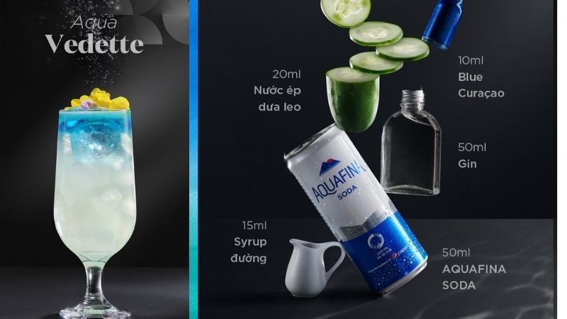 4 công thức pha chế từ Aquafina Soda, bùng hương vị đậm khí chất
