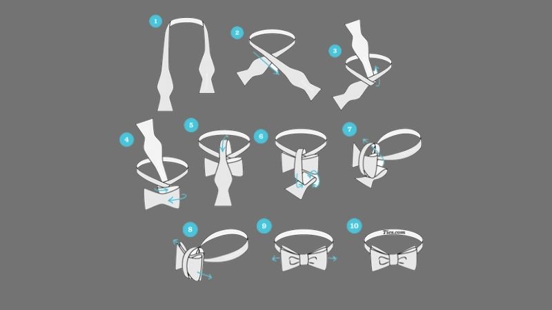 Cách thắt cà vạt nữ hình nơ
