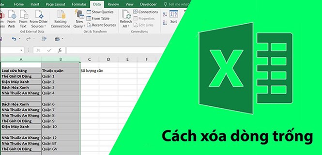 2 cách xóa ô trống trong Excel cực đơn giản