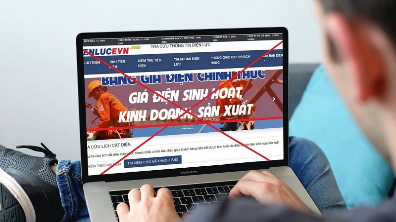 Website giả mạo EVN Website giả mạo EVN