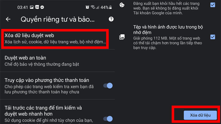 Từ 01/06/2021, Google Photos chính thức dừng sao lưu ảnh miễn phí > Thường xuyên xóa lịch sử duyệt web, cache, cookie. 