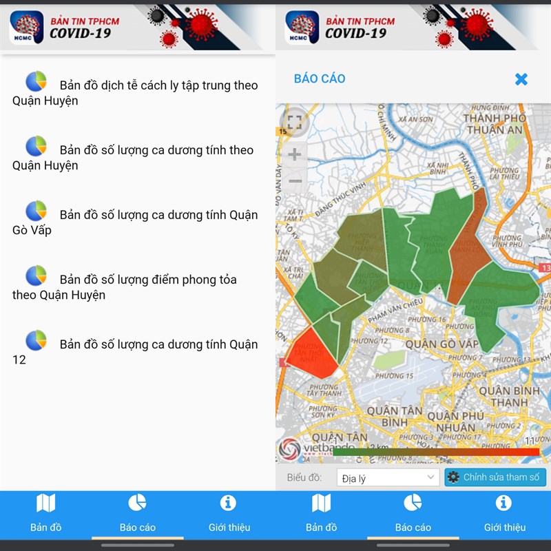 xem vị trí của người nhiễm Virus Corona