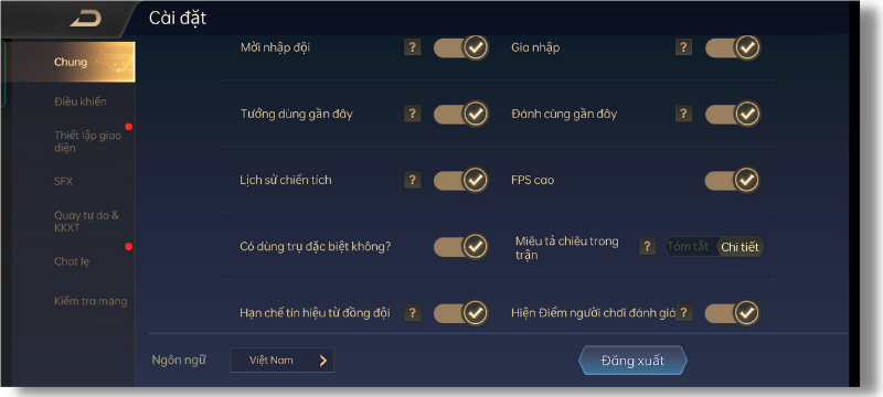Thiết lập đồ họa trong Liên Quân Mobile...