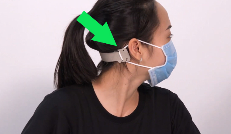 Tự làm dụng cụ để đeo khẩu trang cả ngày cũng không bị đau tai