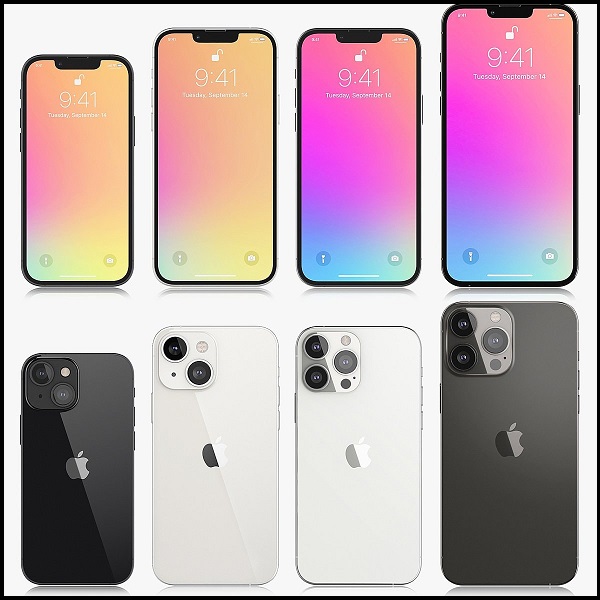 Hình ảnh render sắc nét của dòng iPhone 13: Phần notch thon gọn và... Hình ảnh render sắc nét của dòng iPhone 13: Phần notch thon gọn và...