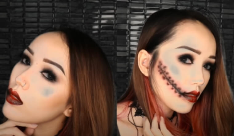 Cách makeup Halloween kiểu khâu môi Cách Makeup Halloween Kiểu Khâu Môi