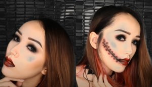 Cách makeup Halloween kiểu khâu môi