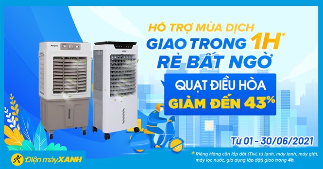 Top 6 quạt điều hòa giảm đến 43%, mua ngay mùa nóng, giao nhanh 1h
