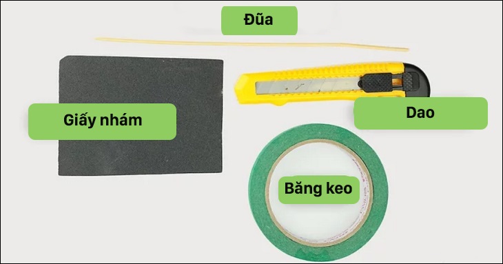 Vật liệu làm bút cảm ứng bằng đũa gỗ