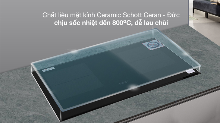 Bếp từ Chefs của nước nào? Có tốt không? Có nên mua không? > Bếp từ đôi lắp âm Chef's EH - DIH328 sử dụng mặt bếp bằng kính Ceramic Schott Ceran cao cấp, bền bỉ, dễ vệ sinh