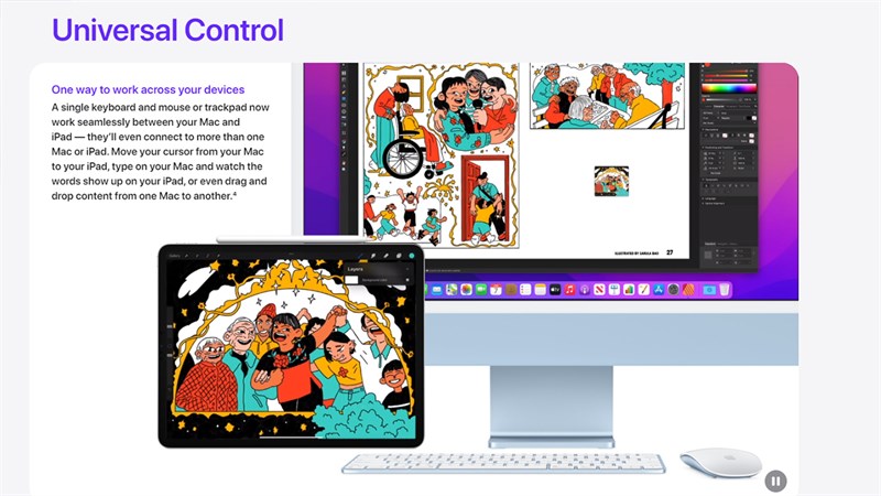 Tính năng Universal Control trên macOS Monterey