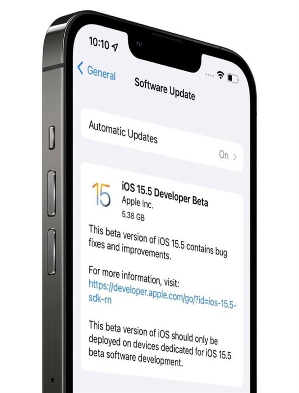 iOS 15.5 Developer Beta chính thức ra mắt cho các lập trình viên. Nguồn: Macrumors.