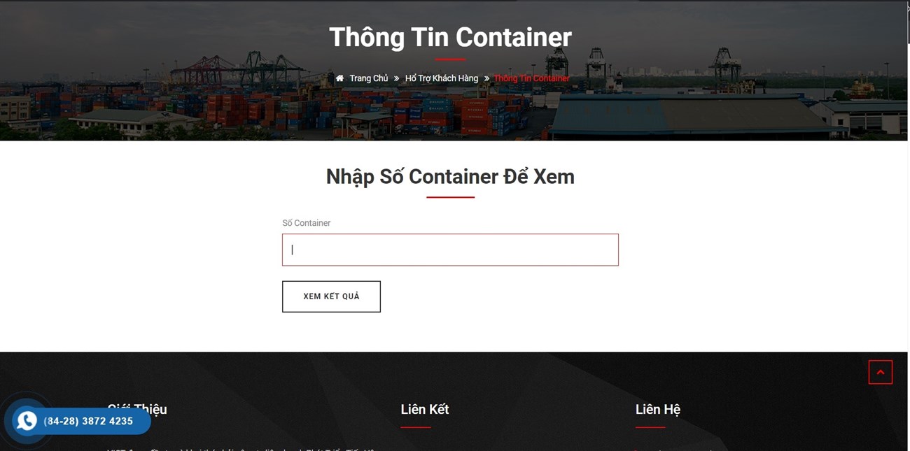 Bước 1: Truy cập link: https://www.vict-vn.com/thong-tin-container