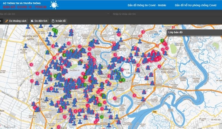 Tra cứu bản đồ thông tin dịch tễ Covid-19 ở tỉnh thành Việt Nam