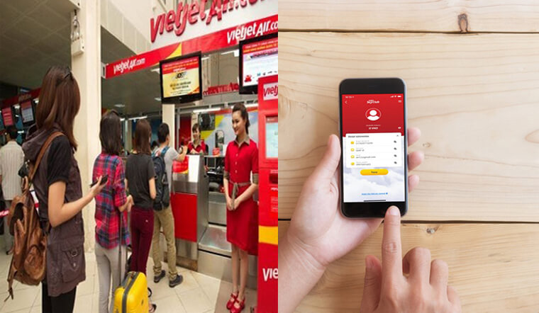 Hướng dẫn làm thủ tục trực tuyến Vietjet trên điện thoại