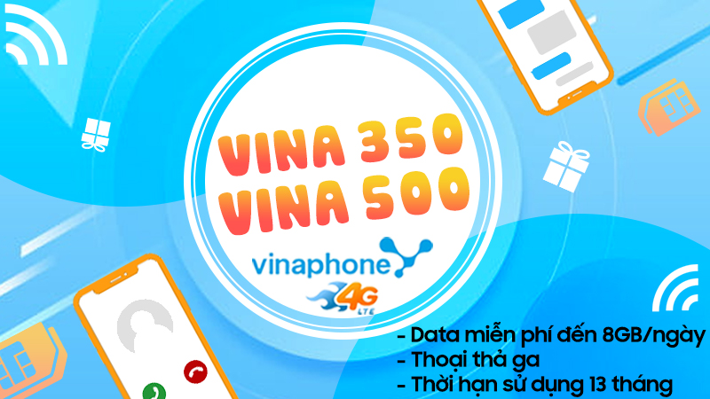 Gói cước Vina 350/ Vina 500