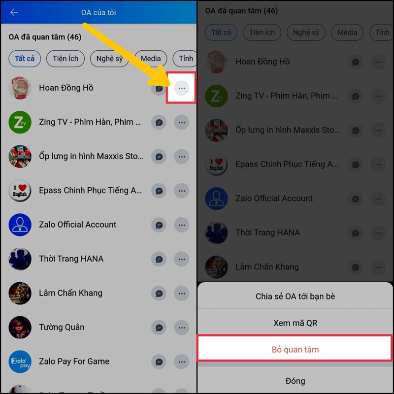 Quản lý các Zalo Page mình đã theo dõi một cách dễ dàng Quản lý các Zalo Page mình đã theo dõi một cách dễ dàng