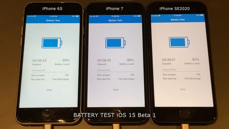 Kiểm tra mức tiêu hao pin của iOS 15 Beta 1 so với iOS 14.6 Kiểm tra mức tiêu hao pin của iOS 15 Beta 1 so với iOS 14.6