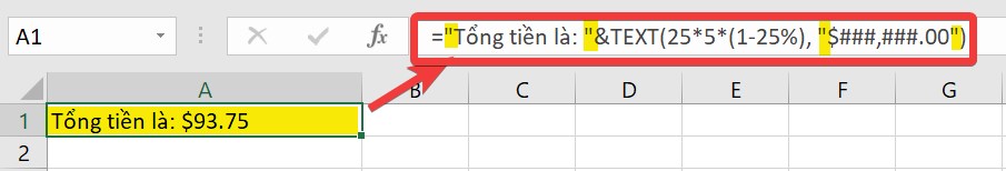 Khắc phục bằng cách xóa dấu ngoặc kép cũ có trong công thức và tiến hành nhập lại