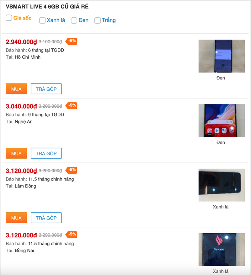 Săn deal Ngon - Bổ - Rẻ với điện thoại Vsmart cũ giá rẻ từ 1.43 triệu